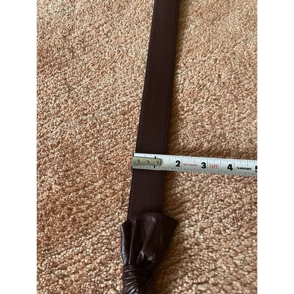 Vintage Wide Belt with Burgundy Leather Bow Knot Women’s Medium - Picture 4 of 5